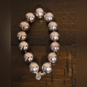 Tiffany & Co. Silver Beaded Spherical 925 Bracelet